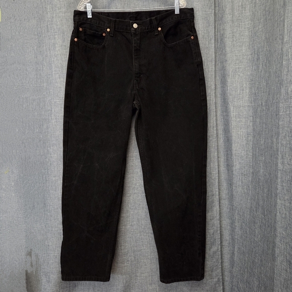 Levi's 550 Jeans Relaxed Fit Black Straight/Tapered Men's 38X32 (actual 37X31) - Picture 2 of 13